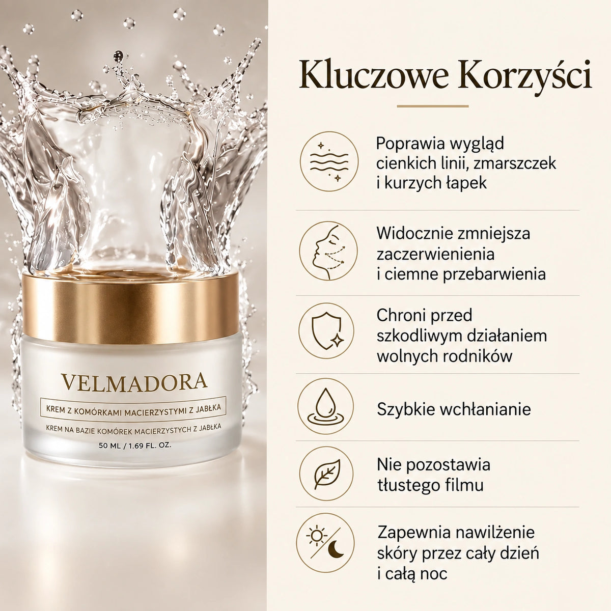Krem z komórkami macierzystymi jabłka