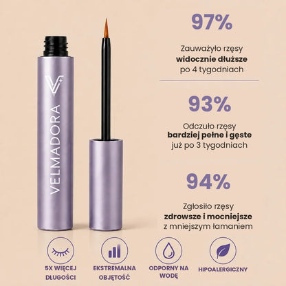Serum do Rzęs Velmadora™ – Rzęsy Dłuższe, Gęstsze i Mocniejsze